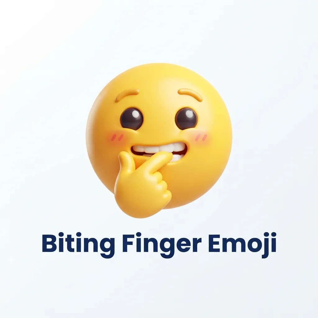 Trending biting finger emoji in 2026