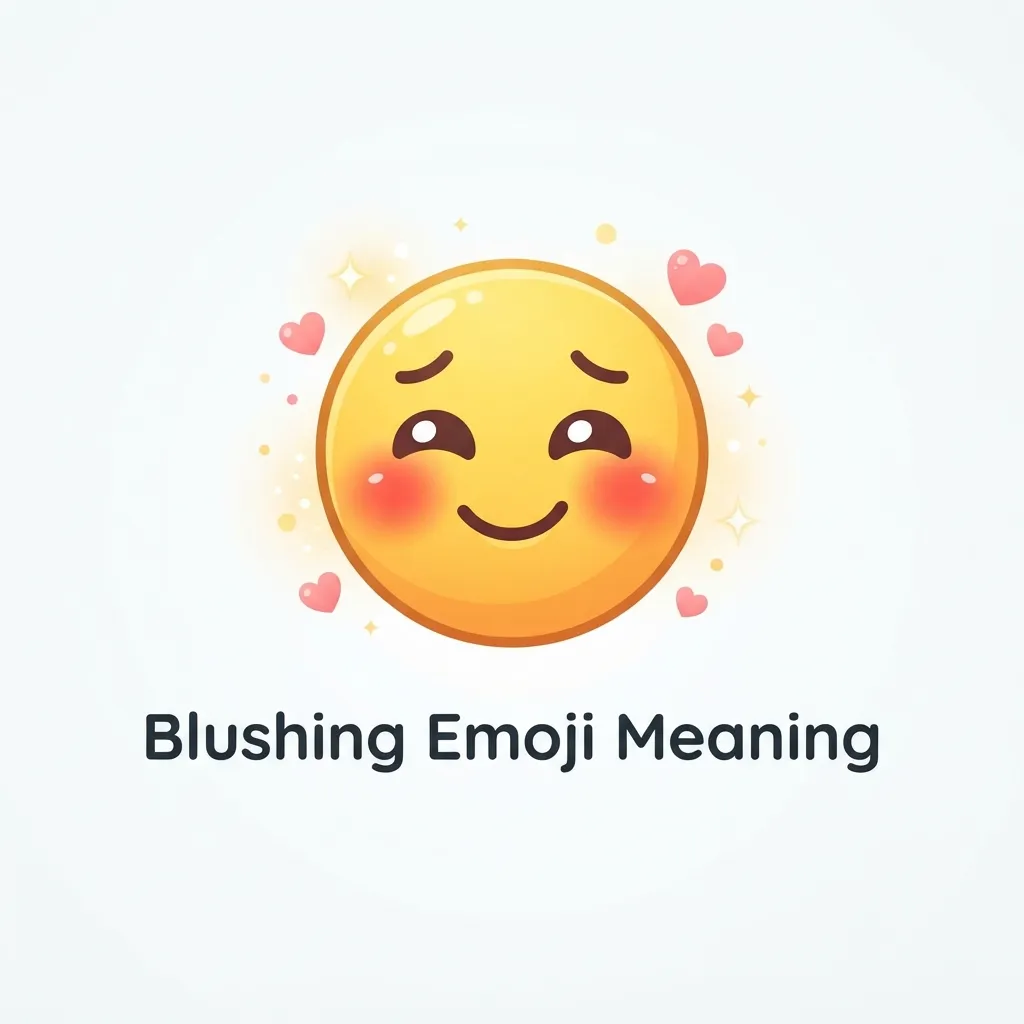 What do blushing emoji meaning mean