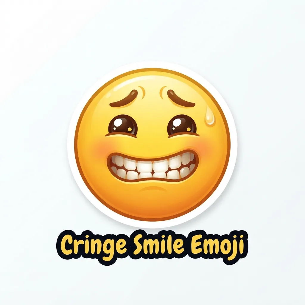 What do cringe smile emoji mean
