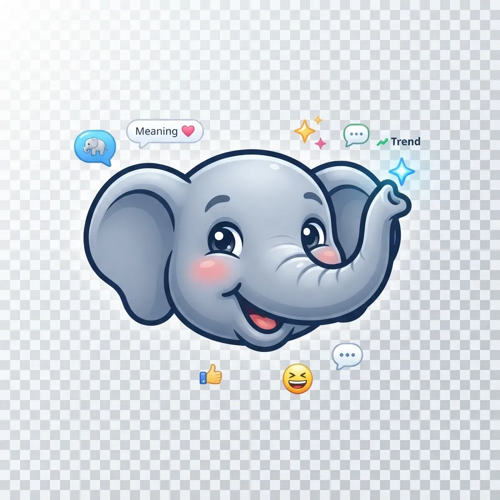 What do elephant emoji meaning