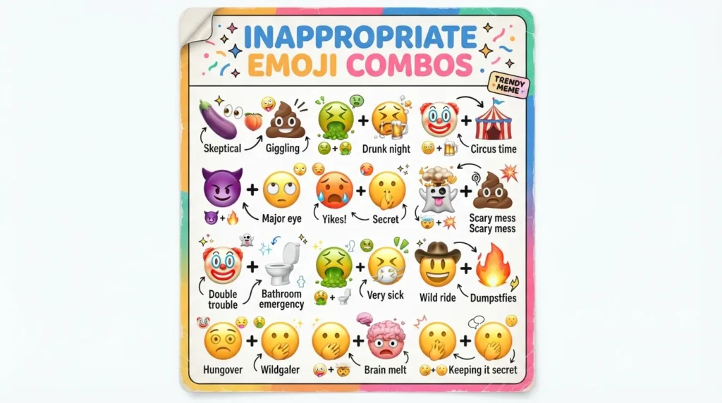 What do inappropriate emoji combos mean