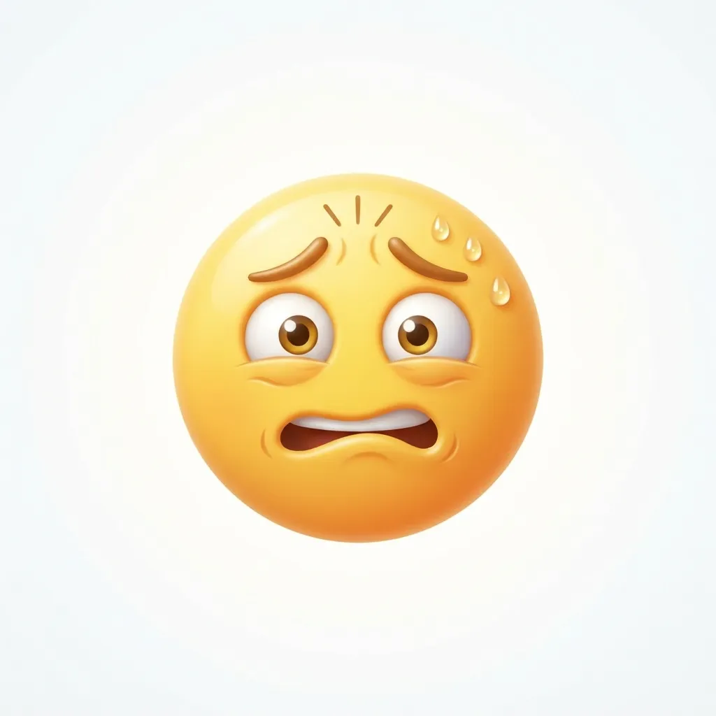 What do worried emoji faces mean