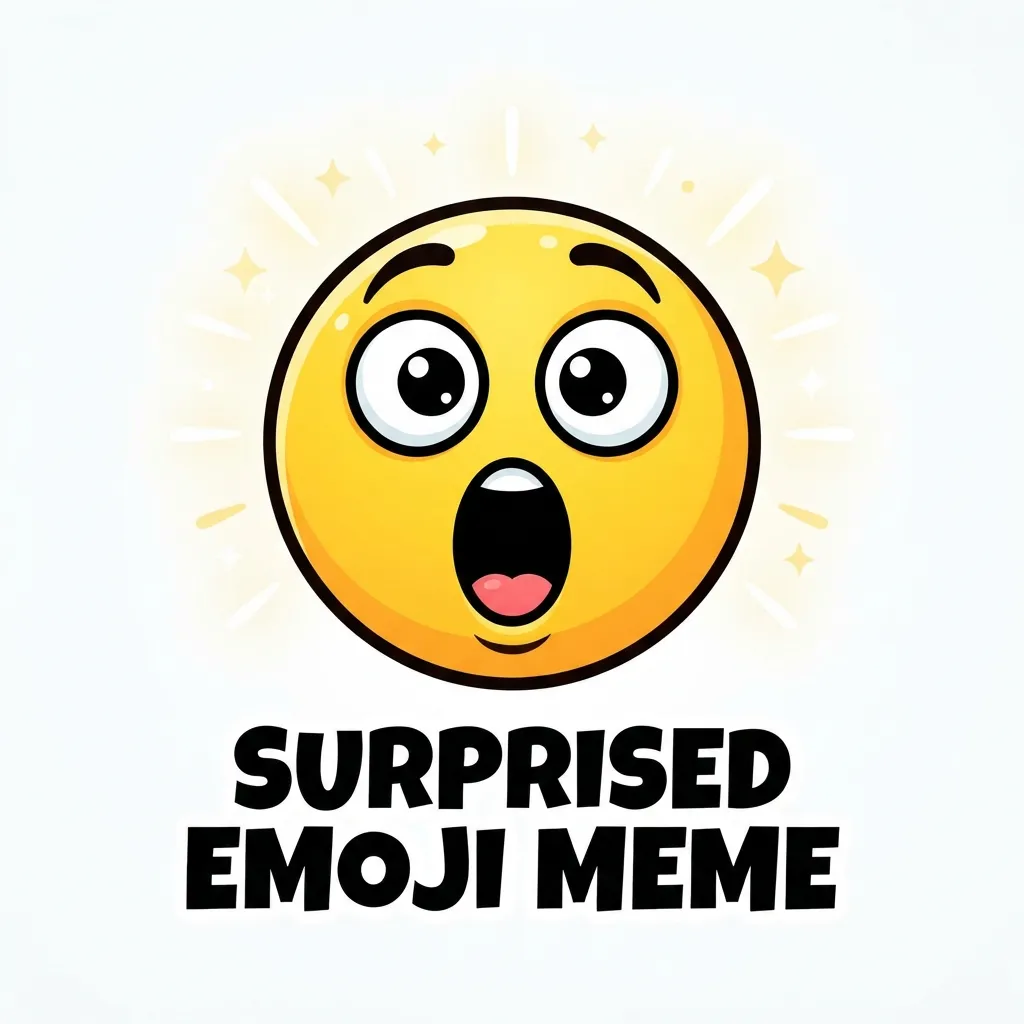 What does a surprised emoji meme mean in texting and chat?