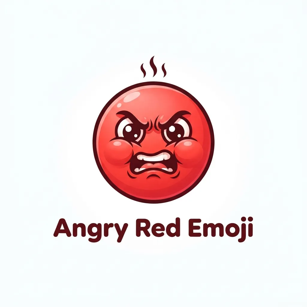 What does angry red emoji mean in texting and chat