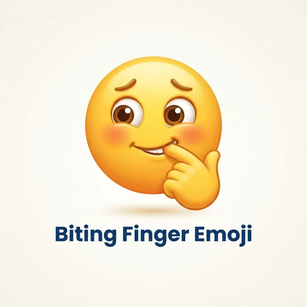 What does biting finger emoji mean in texting and chat?