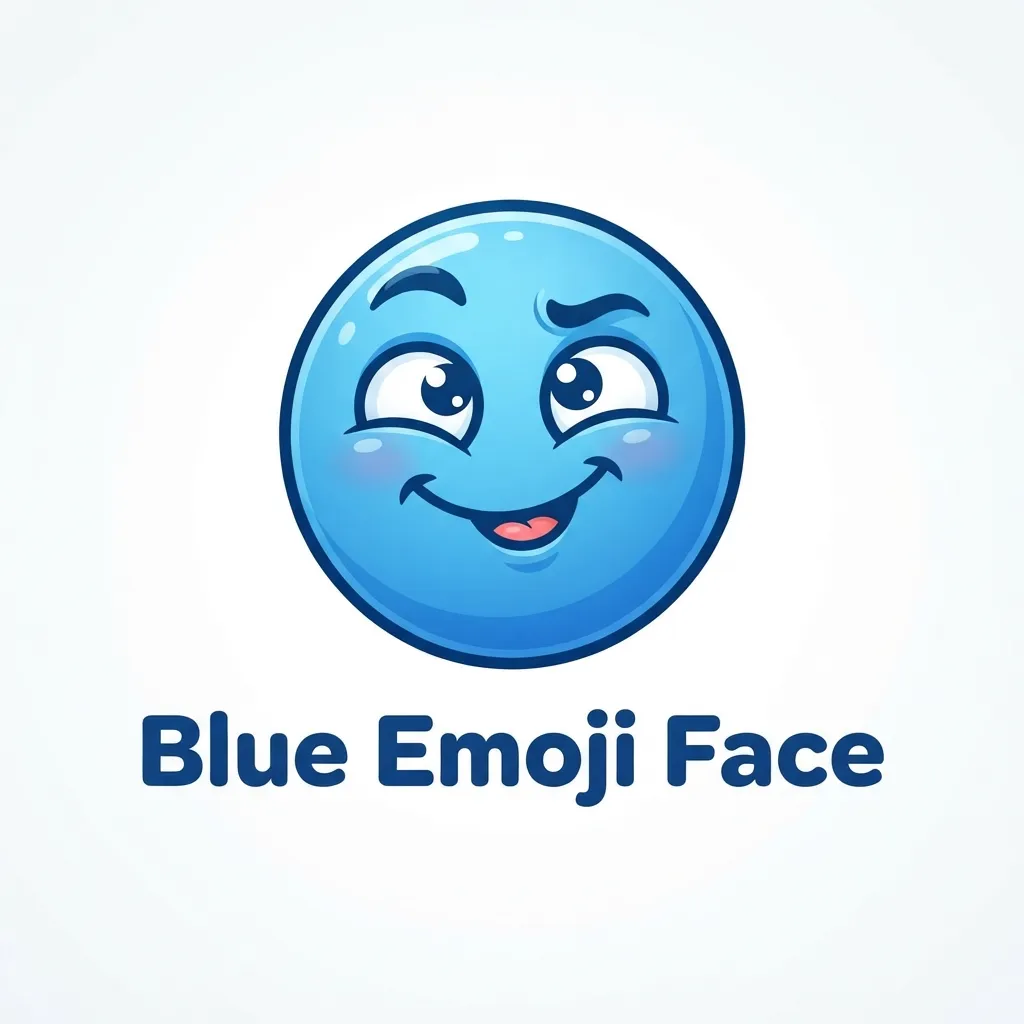 What does blue emoji face mean in texting and chat