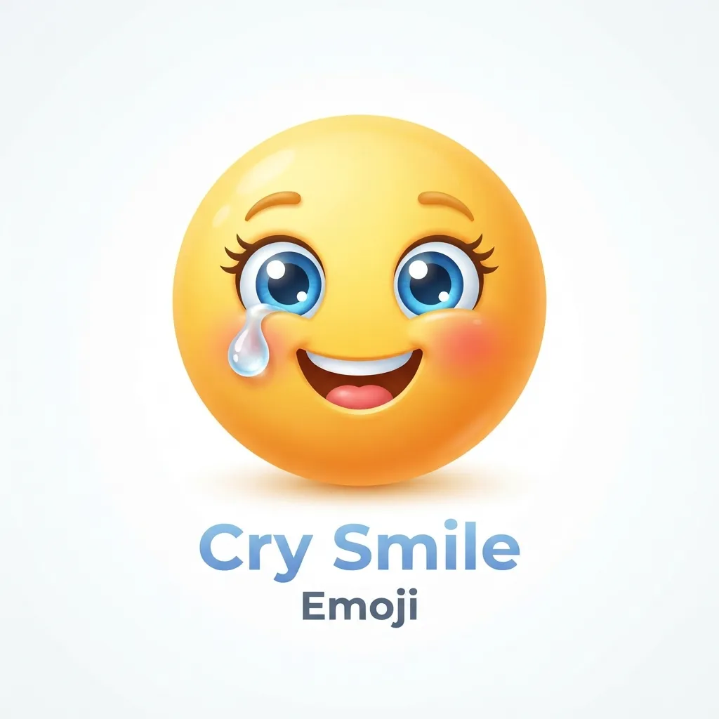 What does cry smile emoji mean in texting and chat