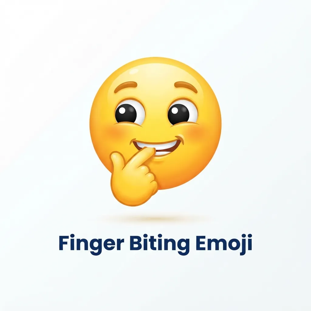 What does finger biting emoji mean in texting and chat