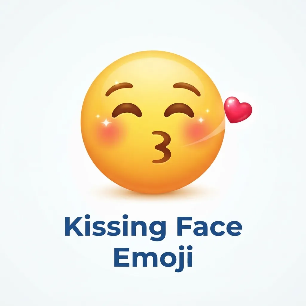 What does kissing face emoji mean in texting and chat