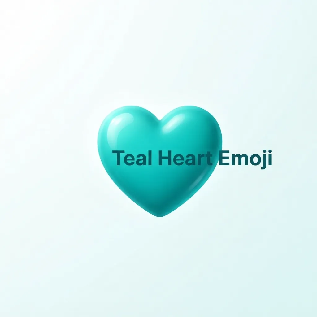 What does teal heart emoji mean in texting and chat
