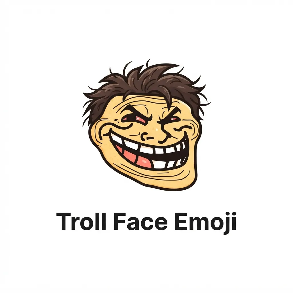 What does troll face emoji mean in texting and chat?