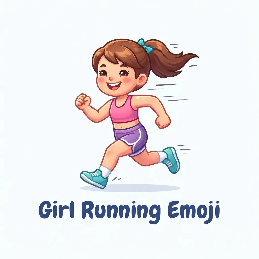 What does a girl running emoji mean in texting and chat?