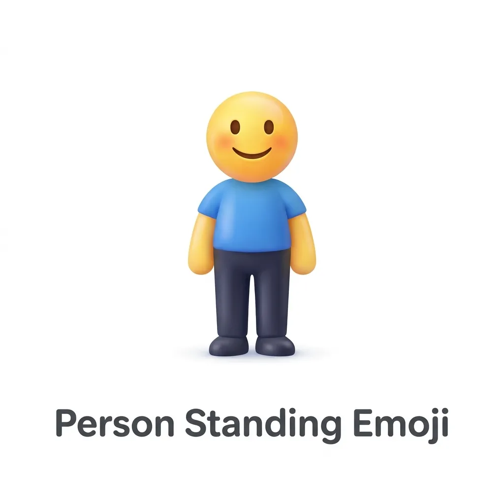 What does a person standing emoji mean