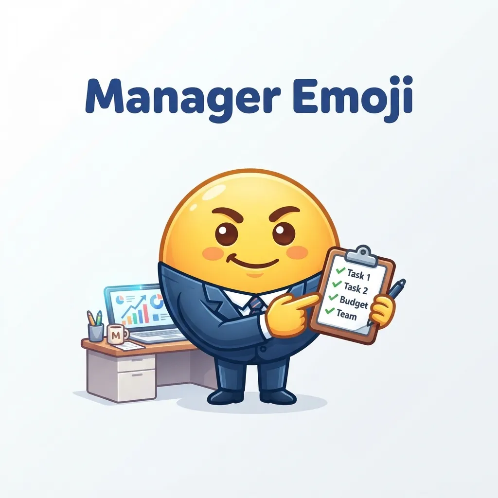 What does manager emoji mean in texting and chat