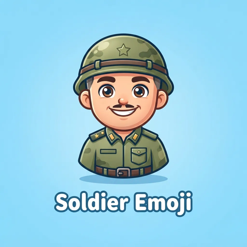 What does soldier emoji mean in texting and chat