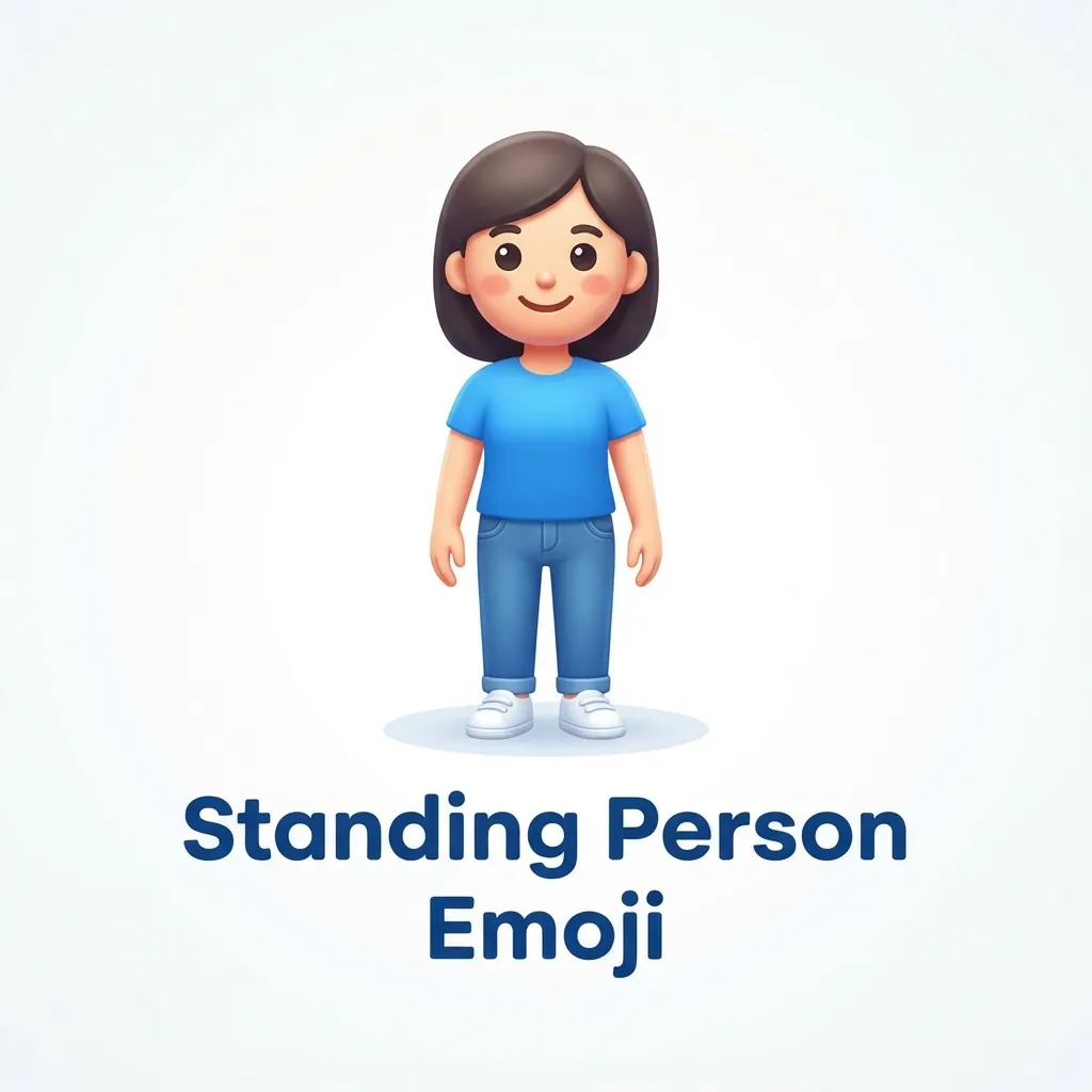 What does standing person emoji mean in texting and chat