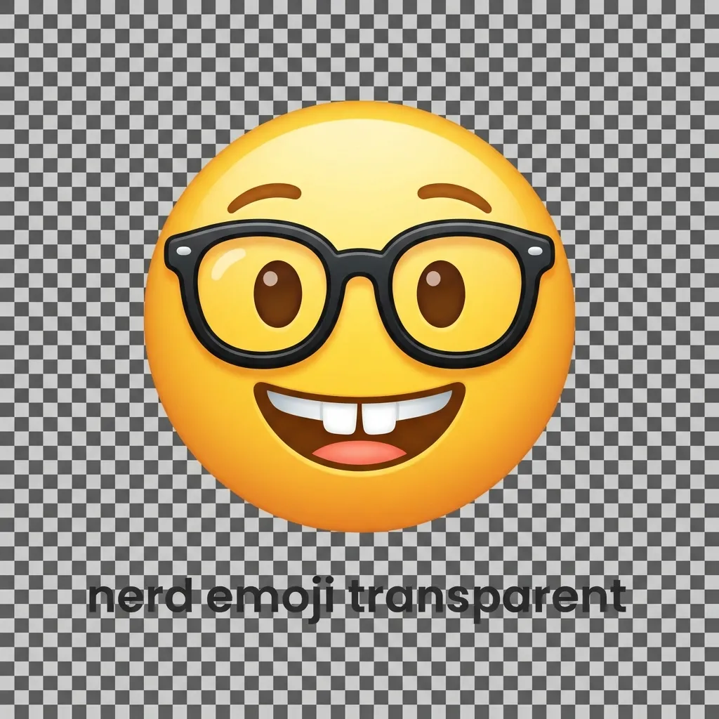 What nerd emoji transparent