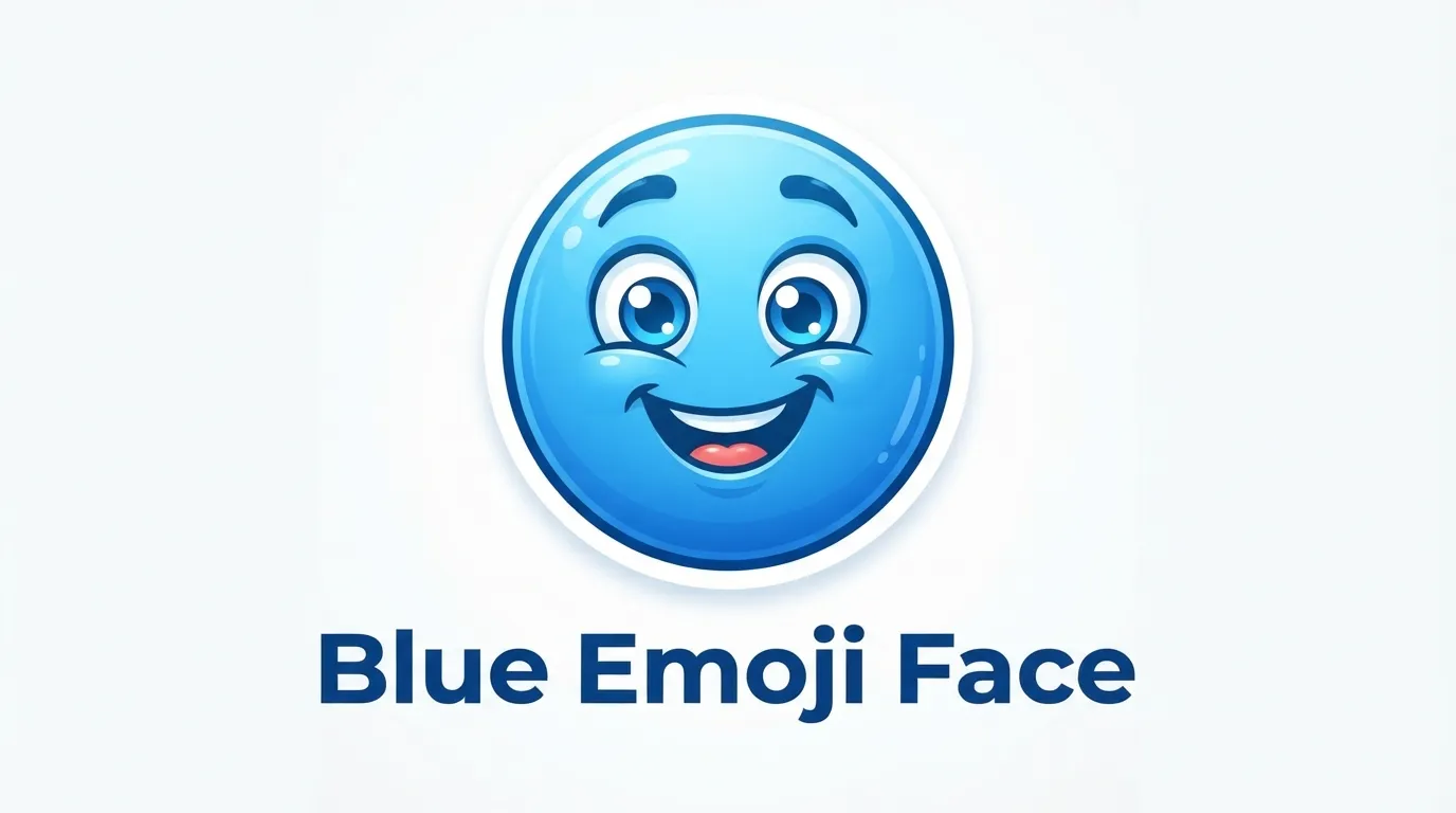 Blue Emoji Face