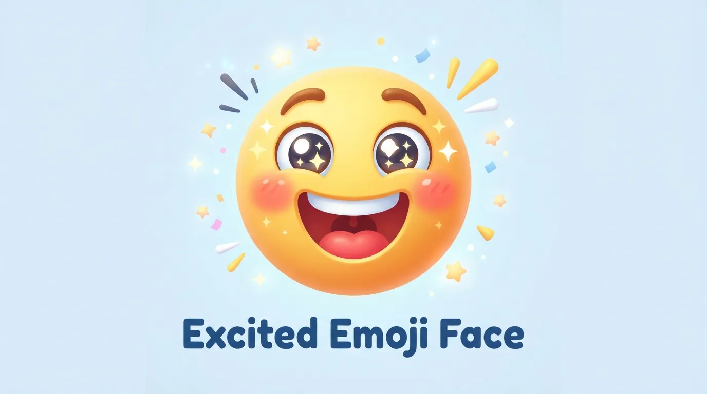Excited Emoji Face