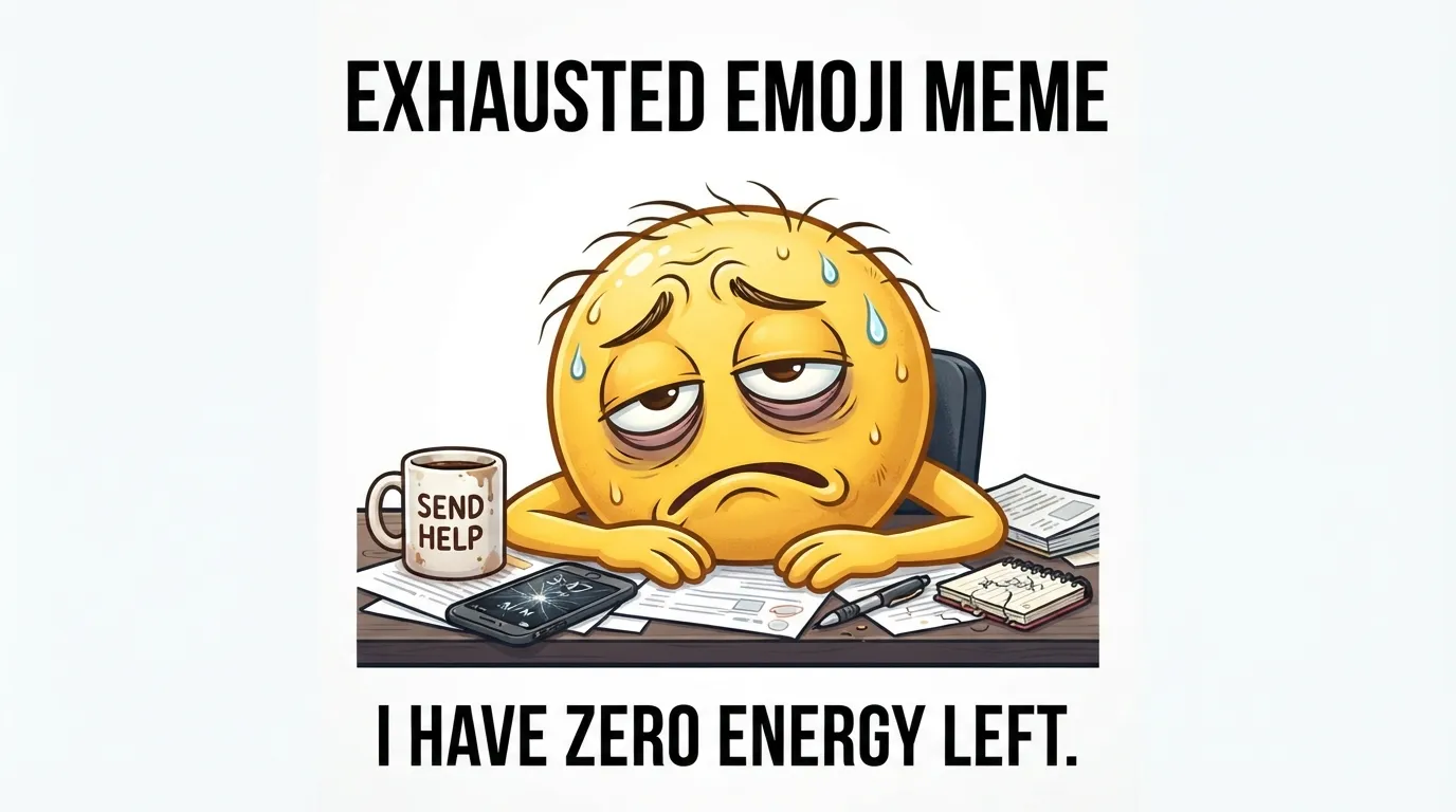 Exhausted Emoji Meme