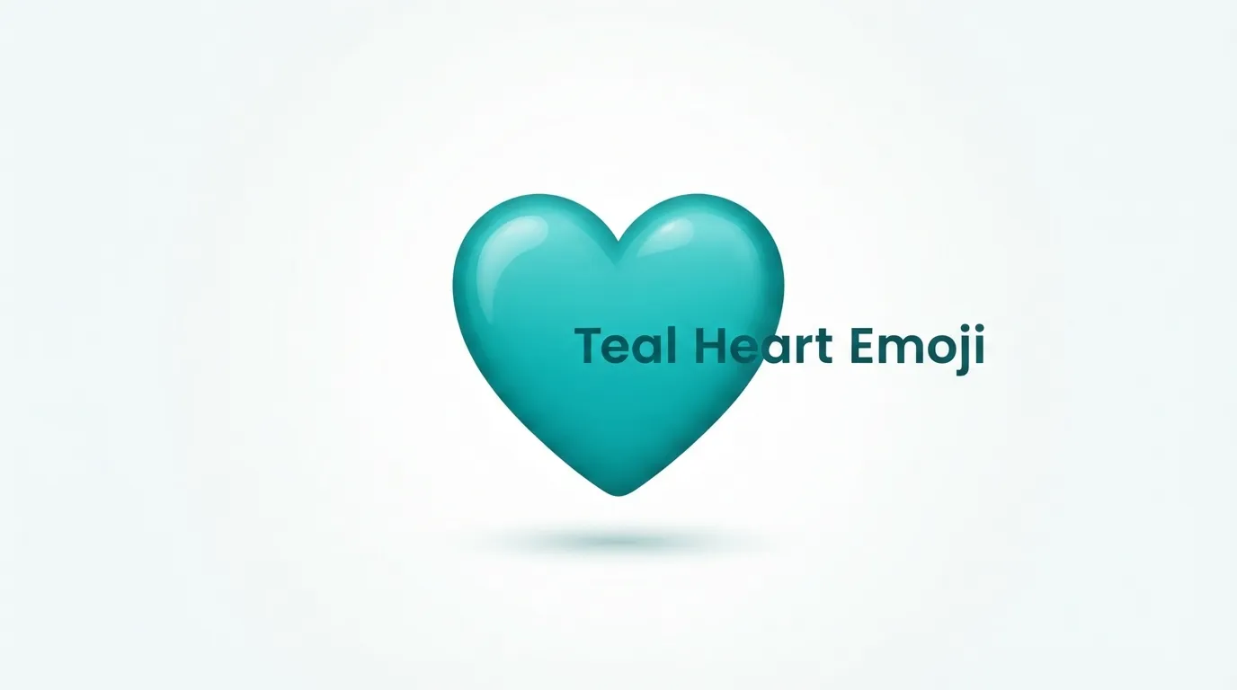 Teal Heart Emoji