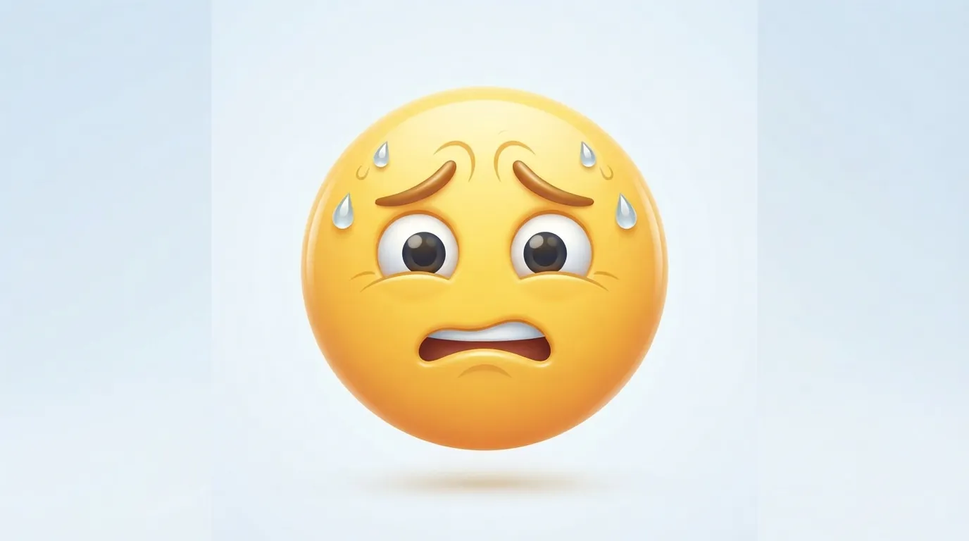 Worried Emoji Face