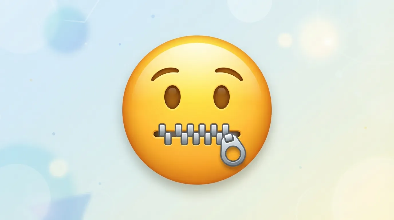 Zipper Mouth Emoji Meaning